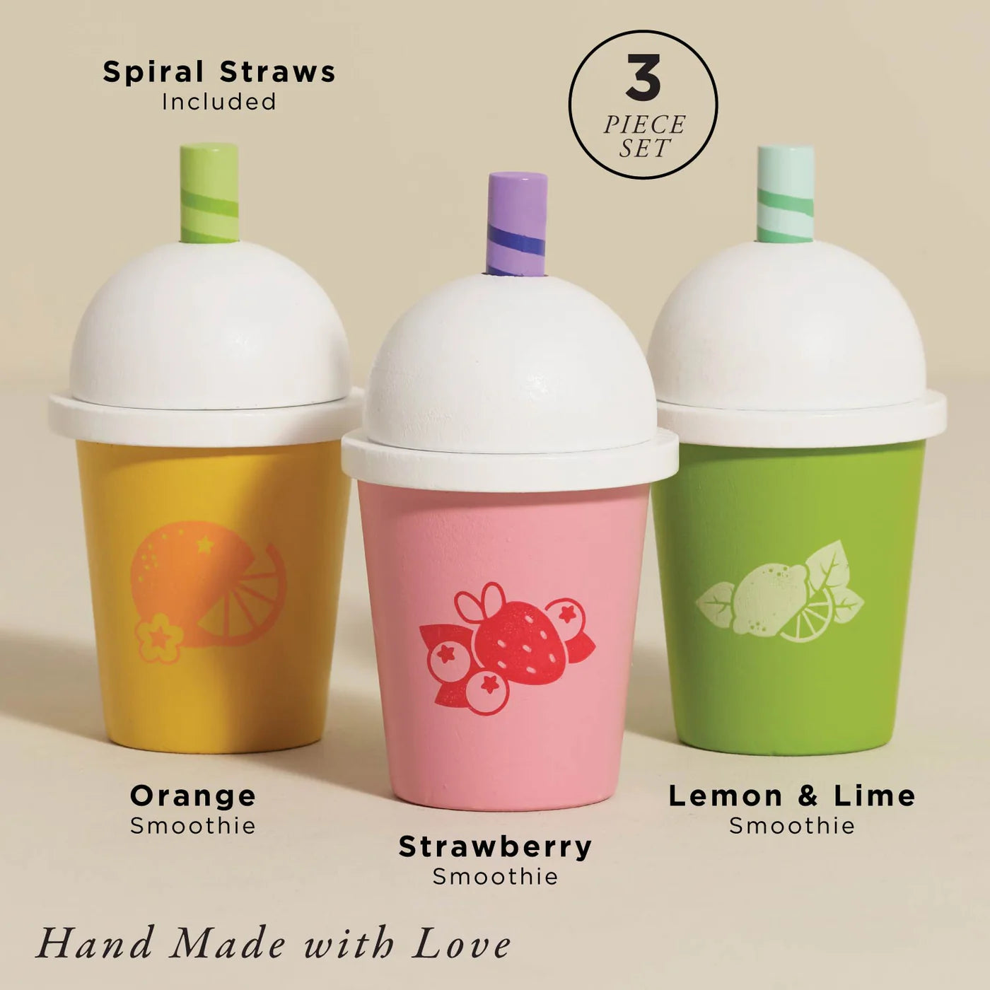 Le Toy Van Wooden Takeaway Smoothie Trio