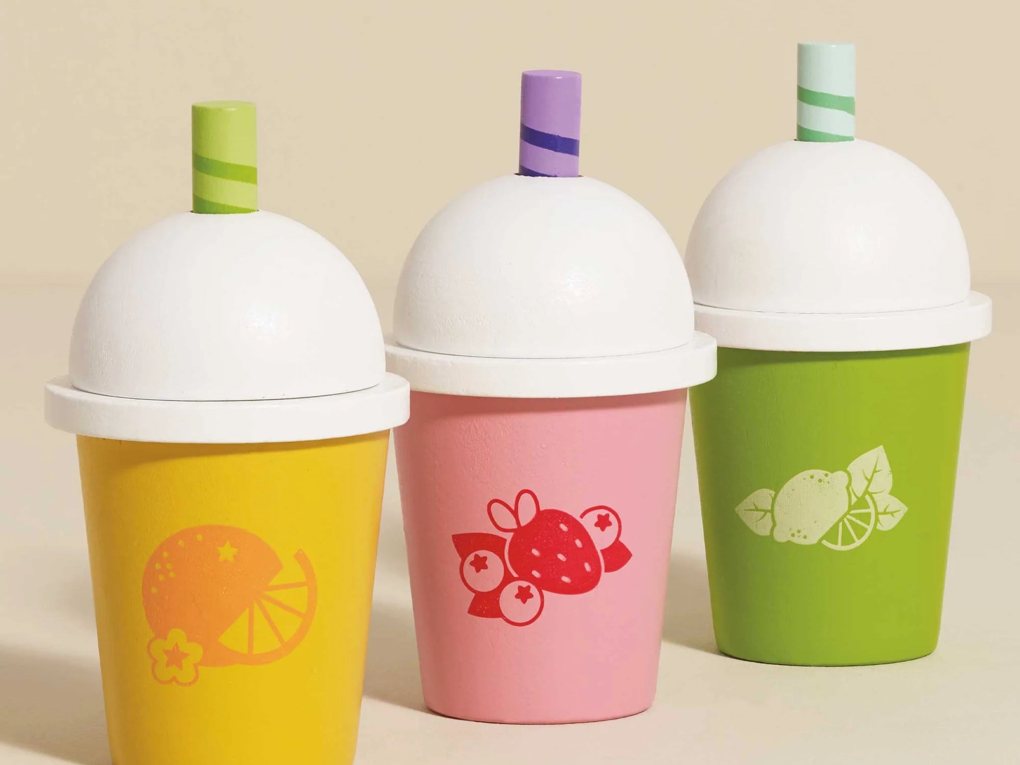 Le Toy Van Wooden Takeaway Smoothie Trio