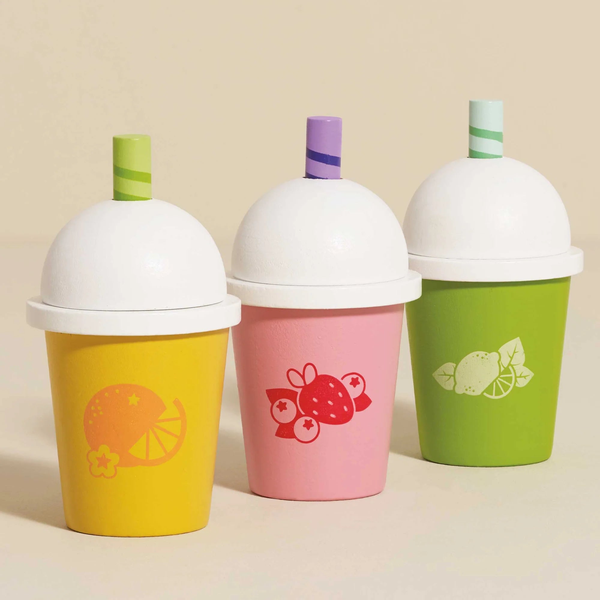 Le Toy Van Wooden Takeaway Smoothie Trio