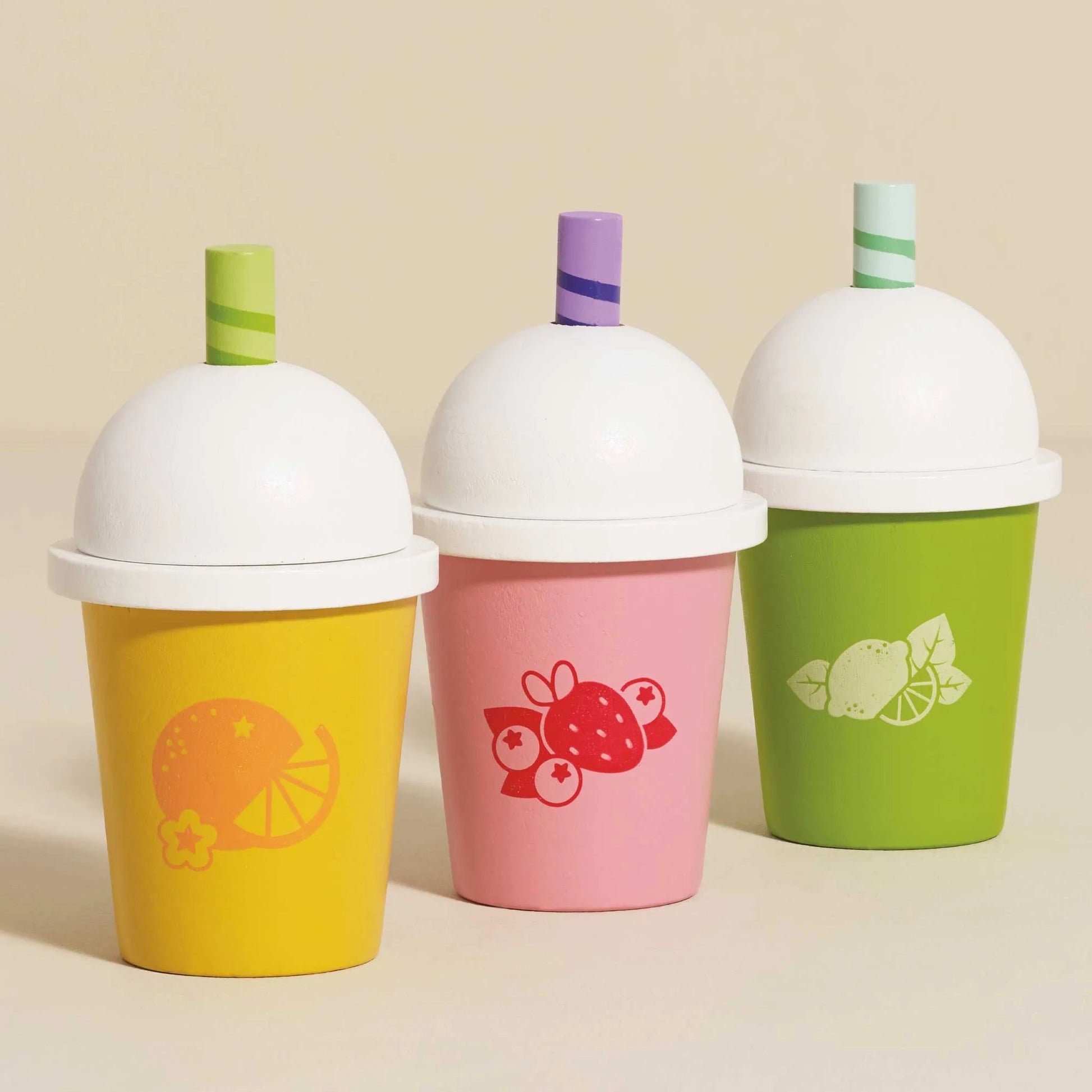 Le Toy Van Wooden Takeaway Smoothie Trio