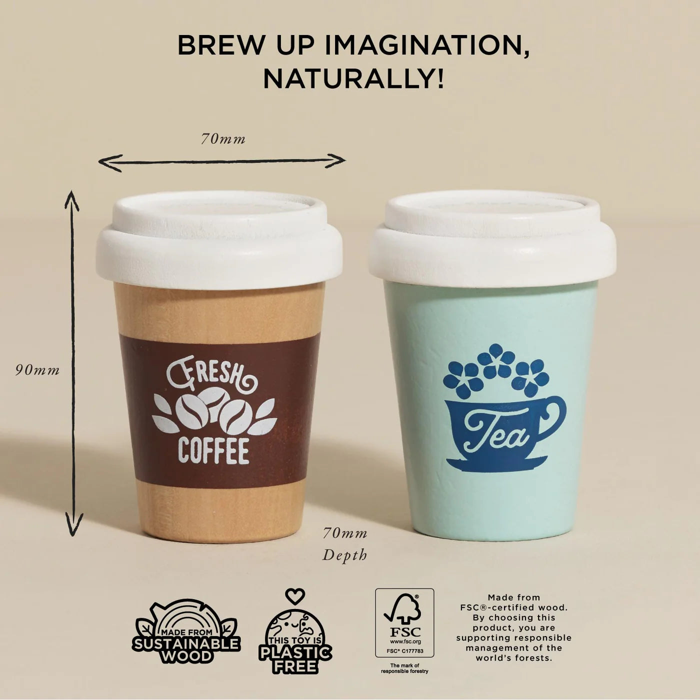 Le Toy Van Tea and Coffee Reusable Eco Cups