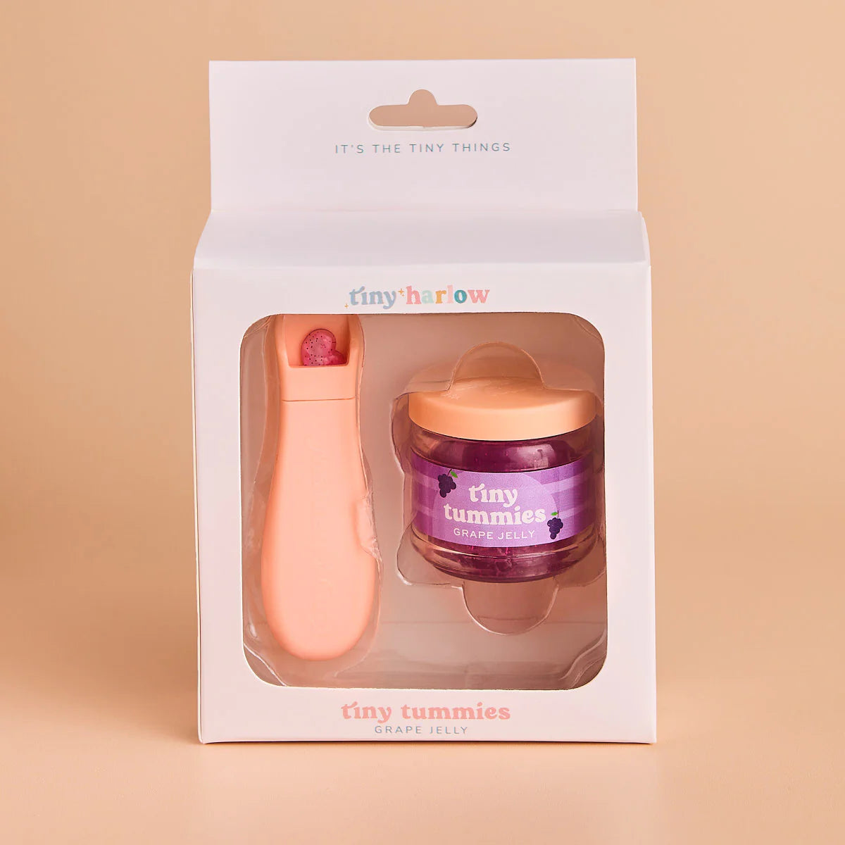 Tiny Harlow Tiny Tummies Grape Jelly Food Jar & Spoon Set