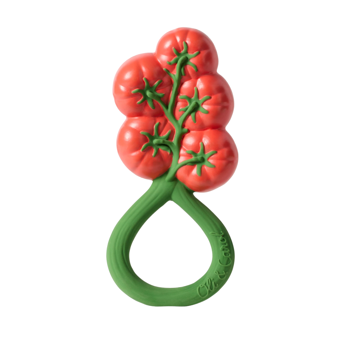 Oli & Carol Tomato Rattle Teether Toy