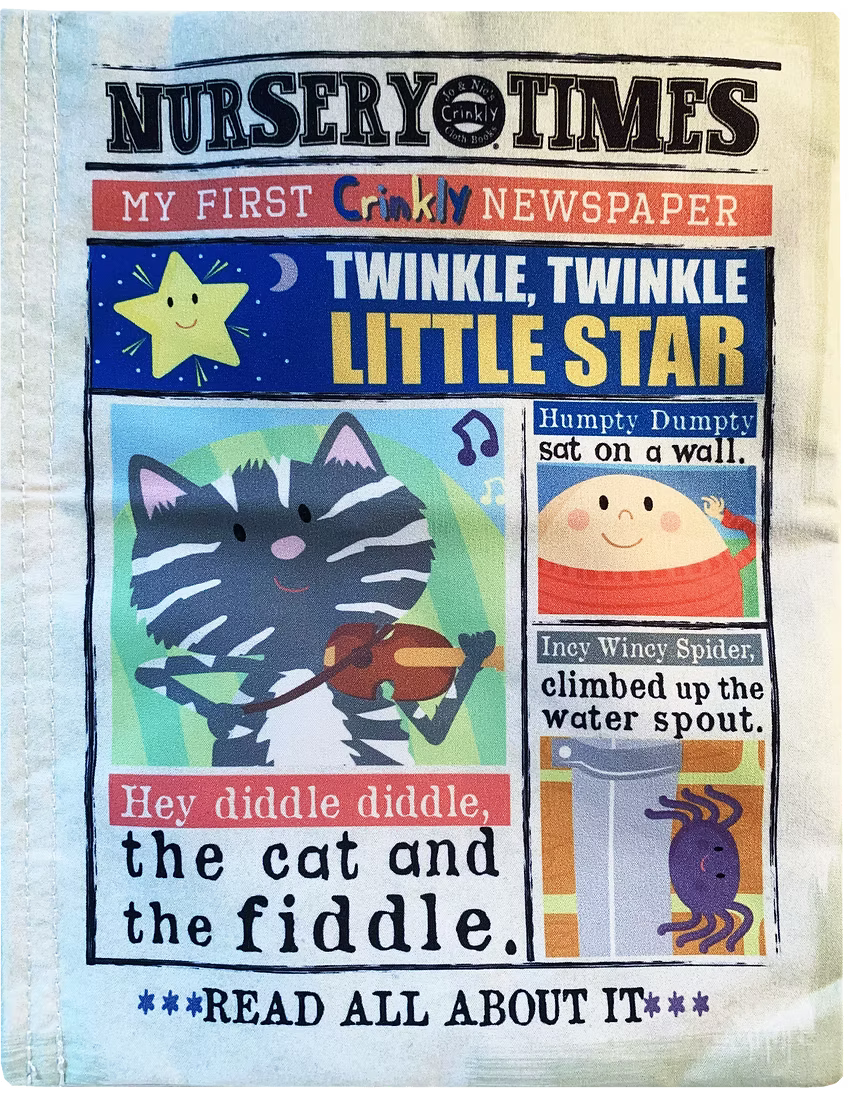 Jo & Nic's Crinkly Cloth Books - Twinkle Twinkle Nursery Rhymes