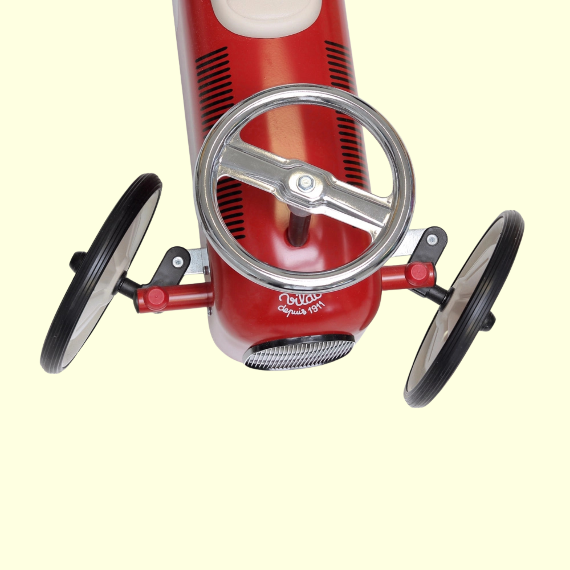 Vilac Vintage Metal Car - Red with White Wheels