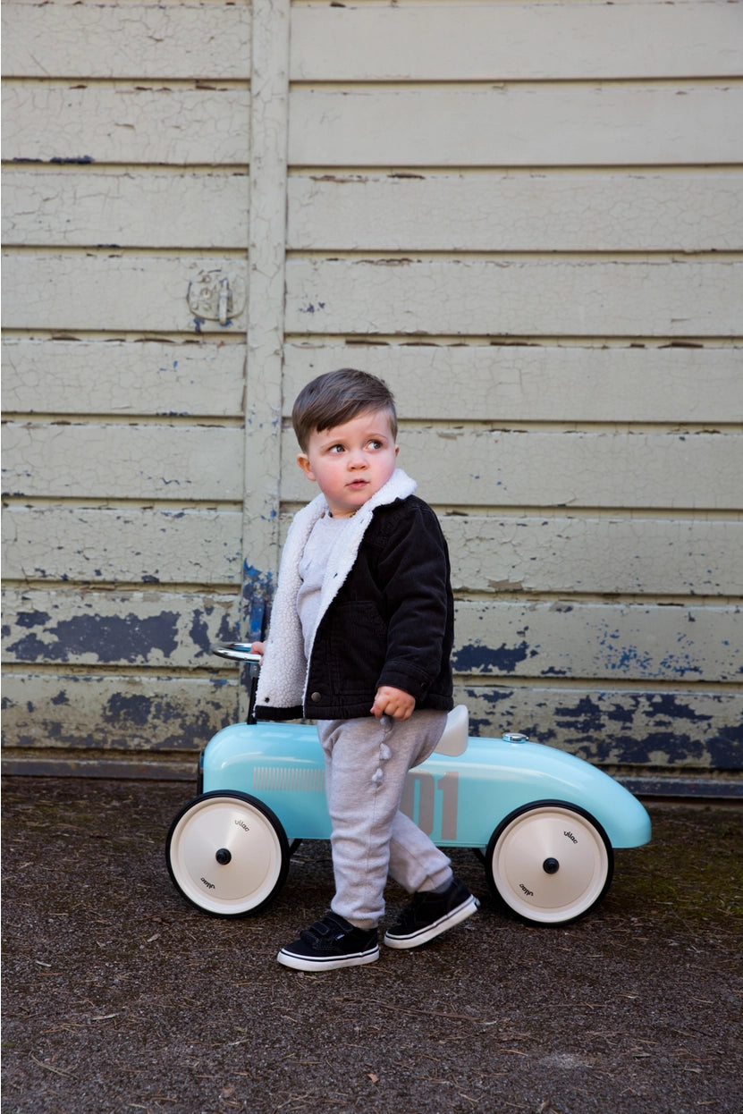 Vintage Metal Car - Soft Blue