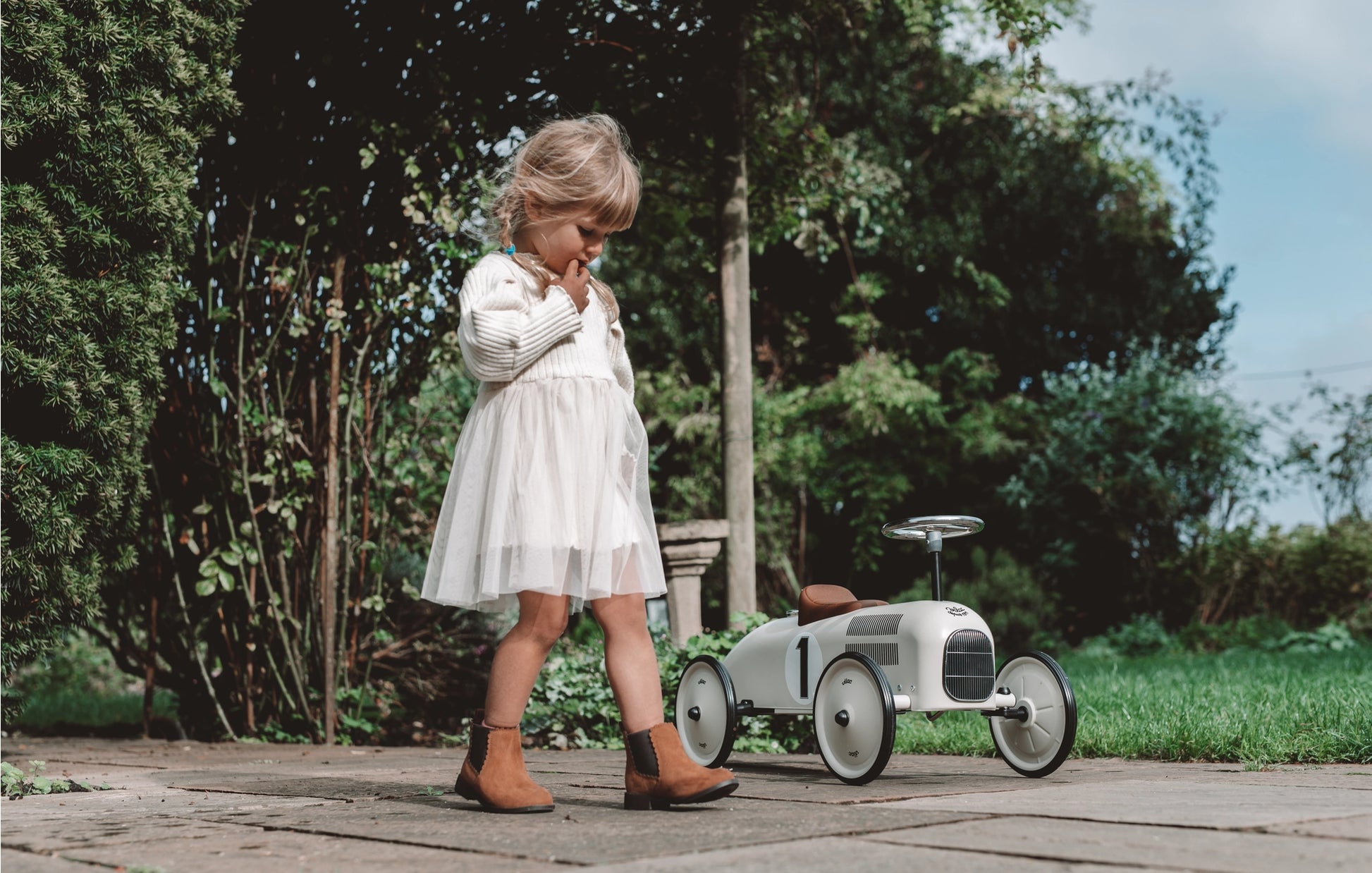 Vilac Vintage Metal Car - Cream