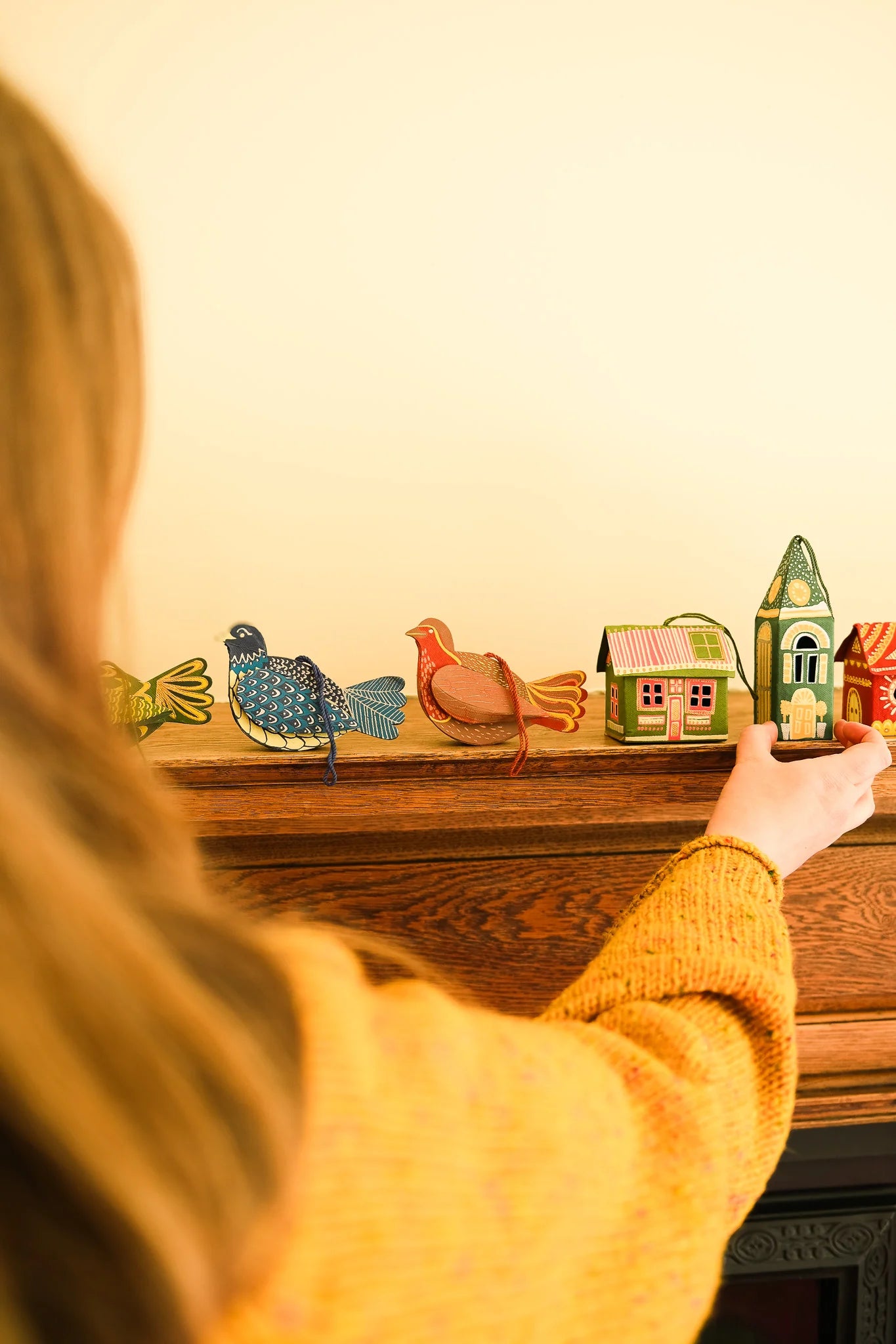 East End Press Winter Steeple Screen-Printed Board Decoration