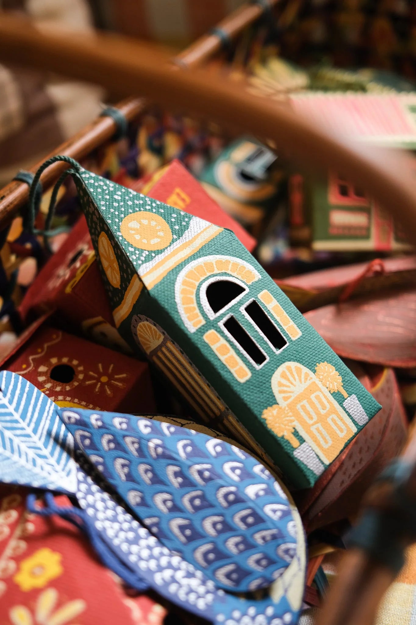 East End Press Winter Steeple Screen-Printed Board Decoration