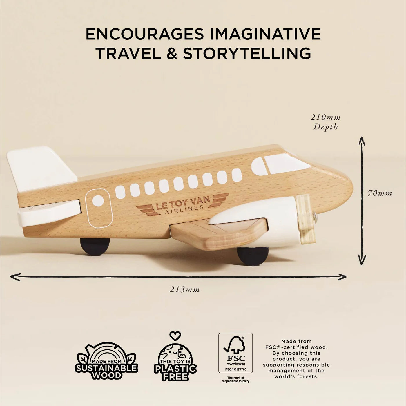 Le Toy Van Wooden Toy Plane