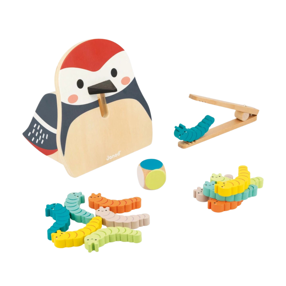 Janod Woodpecker and Caterpillars Game