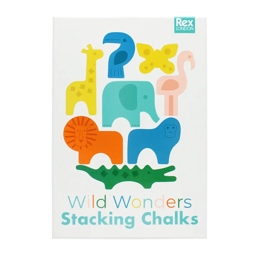 Rex London Animal Shaped Stacking Chalks - Wild Wonders