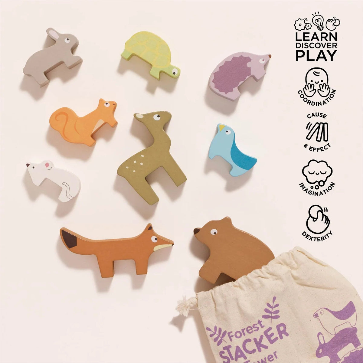 Le Toy Van Woodland Stacking Forest Animals