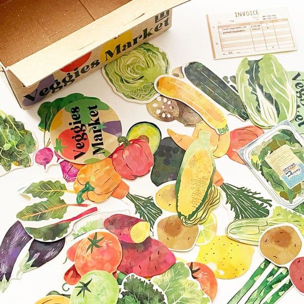 Greeting Life Vegetable Market Stickers