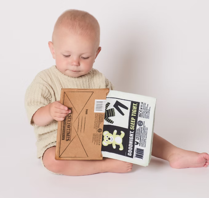 Jo & Nic's Crinkly Cloth Books - Rise and Shine High Contrast