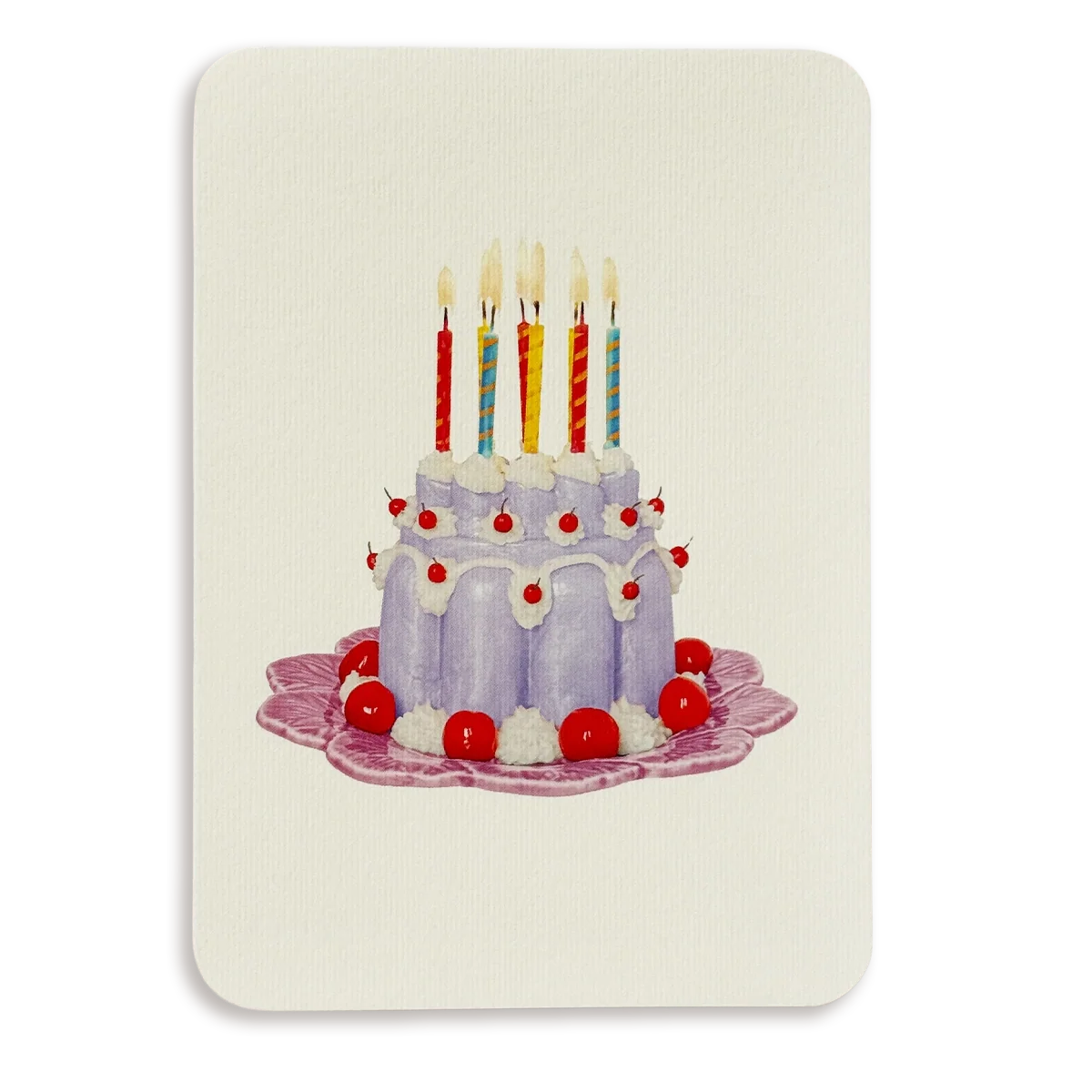 Lavender Cream Blancmange Greeting Card