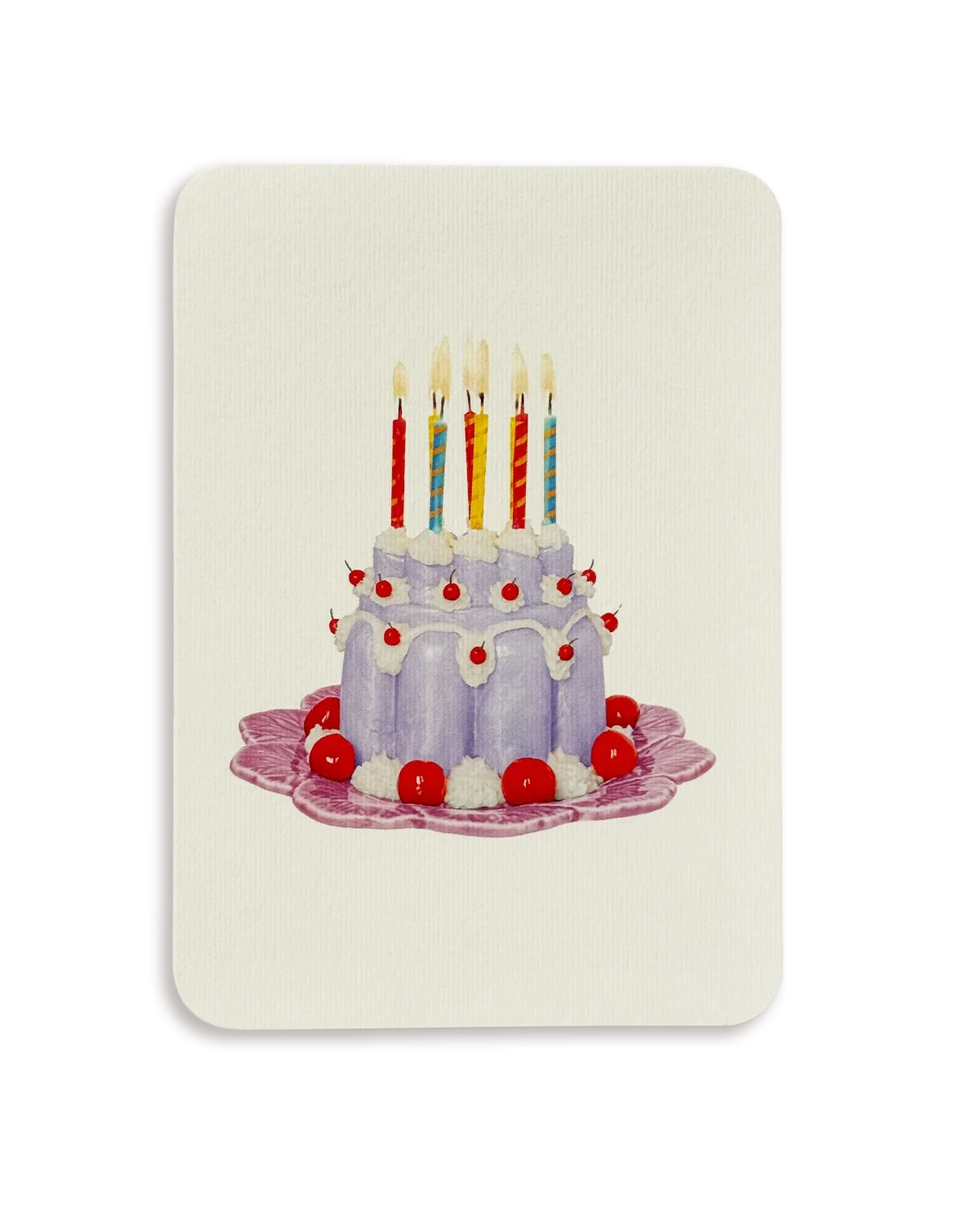 Lavender Cream Blancmange Greeting Card