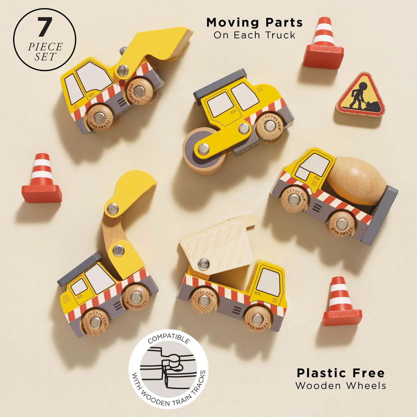 Le Toy Van Construction Vehicle Set