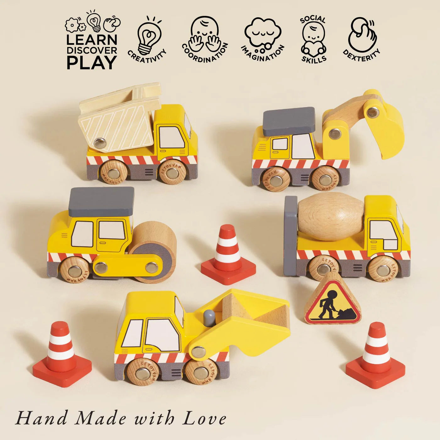 Le Toy Van Construction Vehicle Set