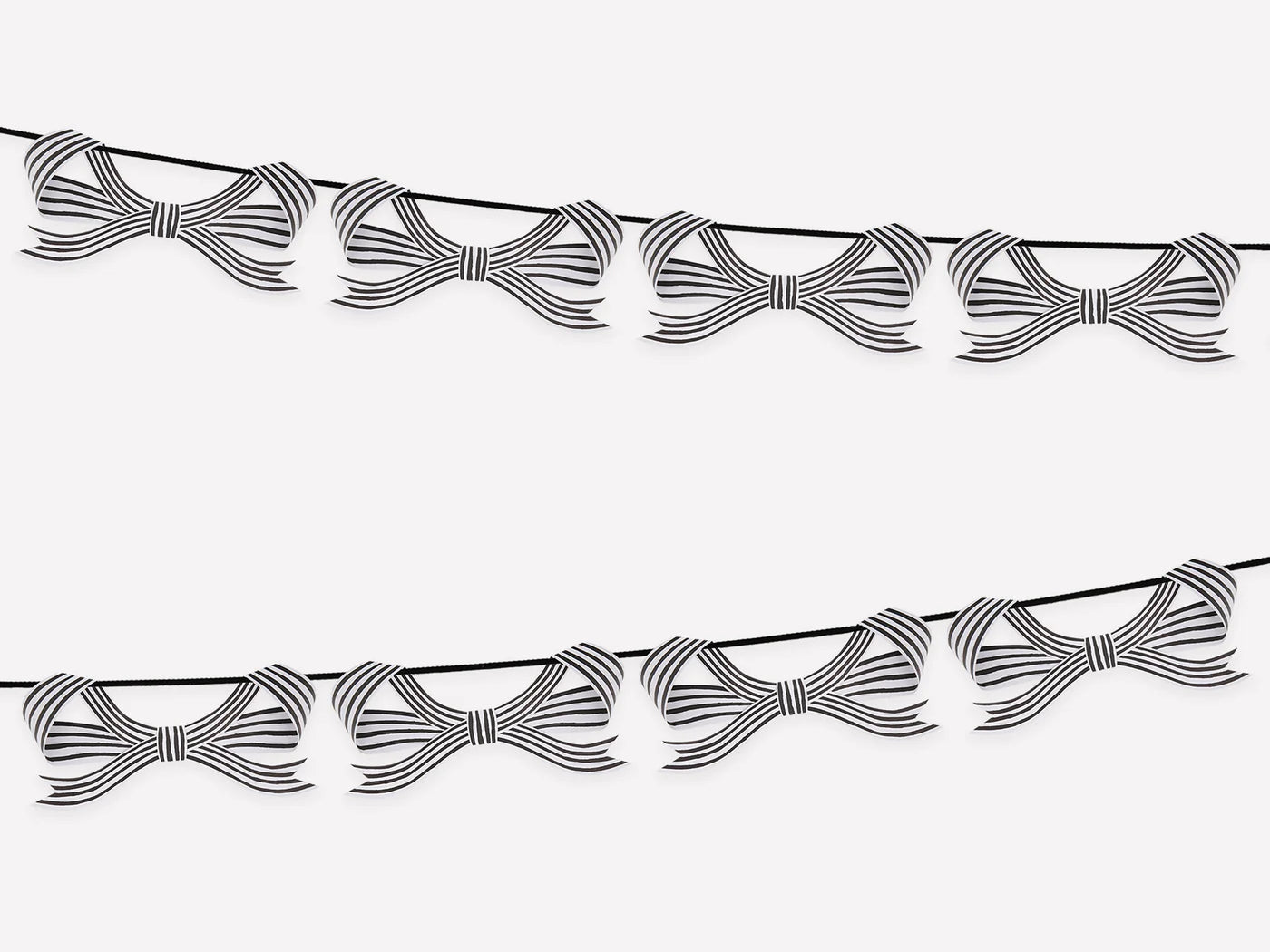 Meri Meri Black And White Stripy Garland