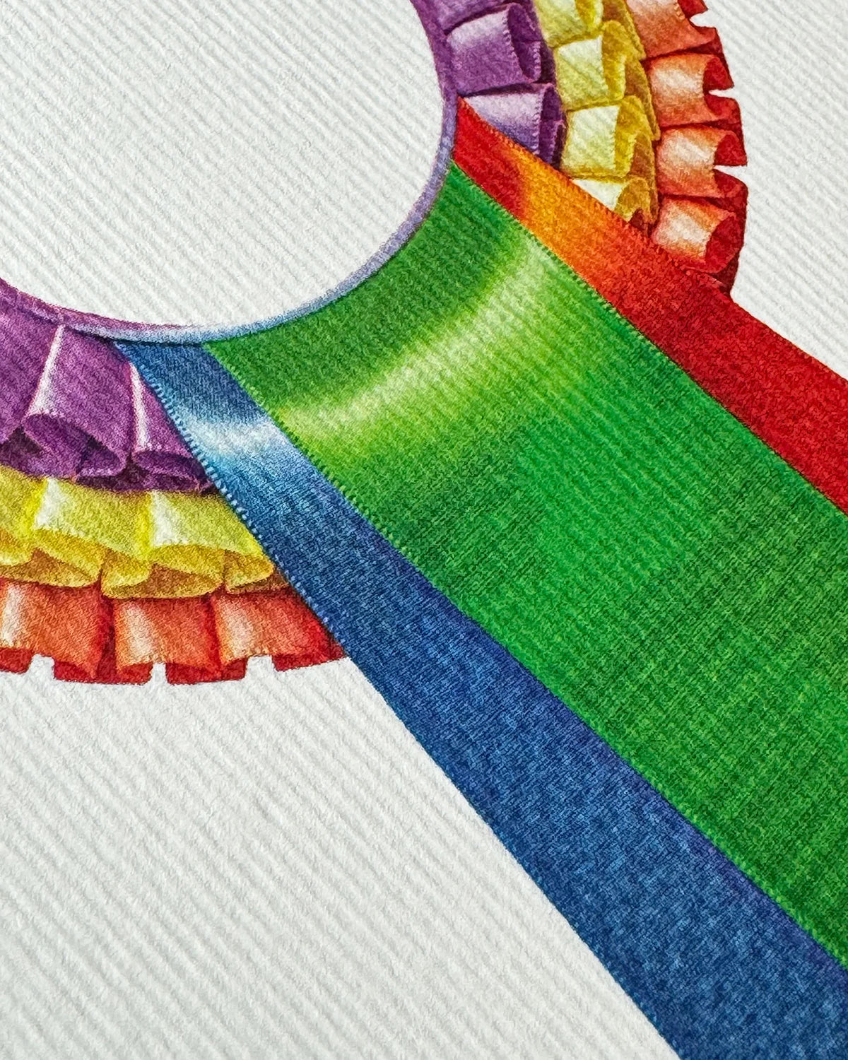 Rainbow Rosette Greeting Card