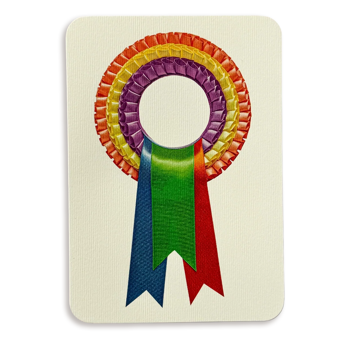 Rainbow Rosette Greeting Card