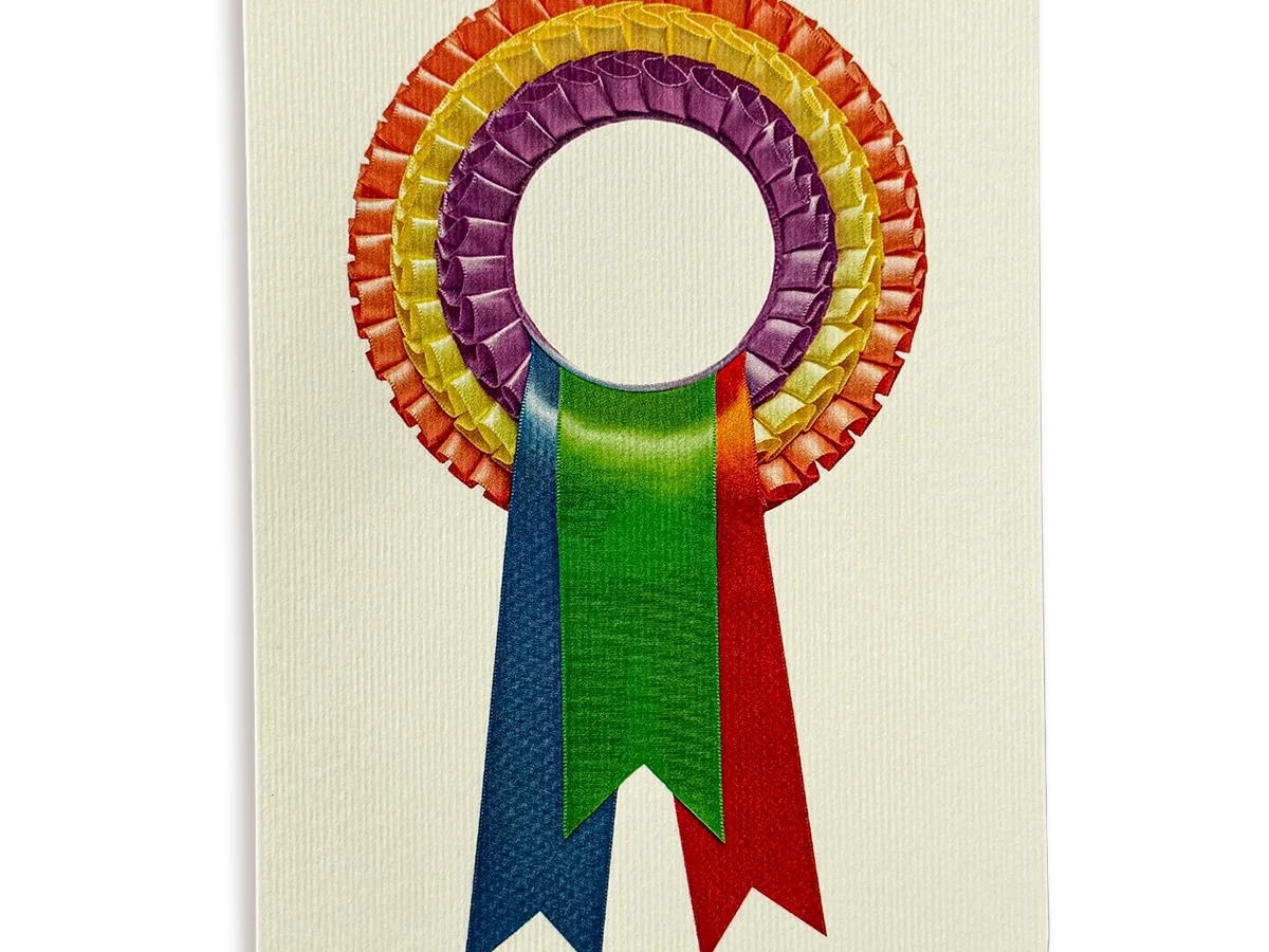 Rainbow Rosette Greeting Card