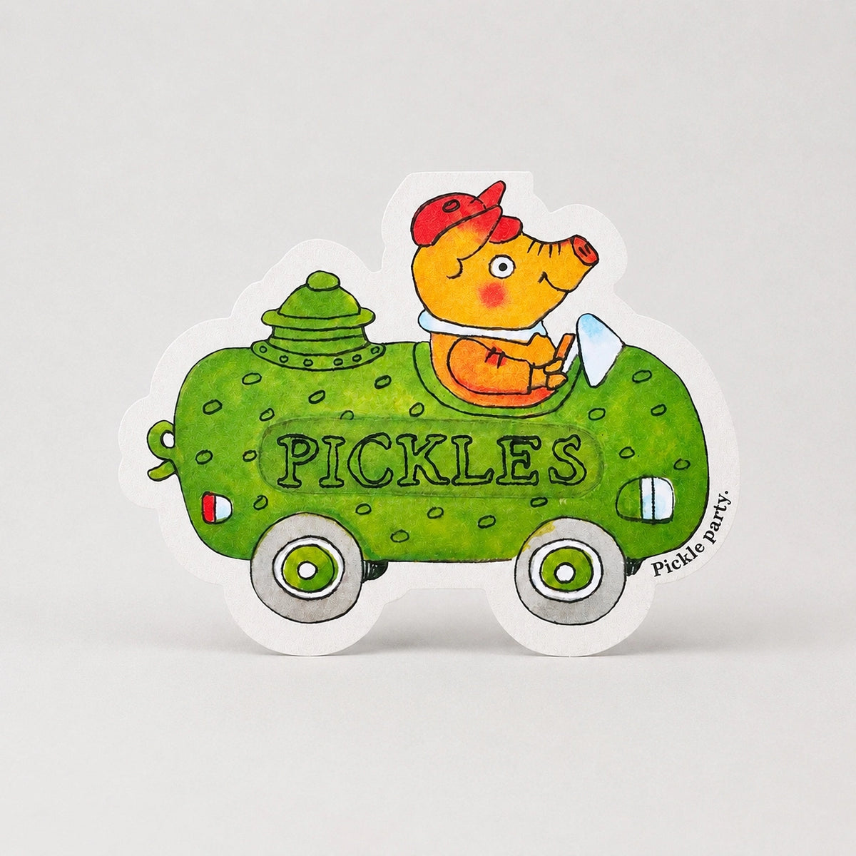 Pickle Pig Car Greetings Card - Richard Scarry