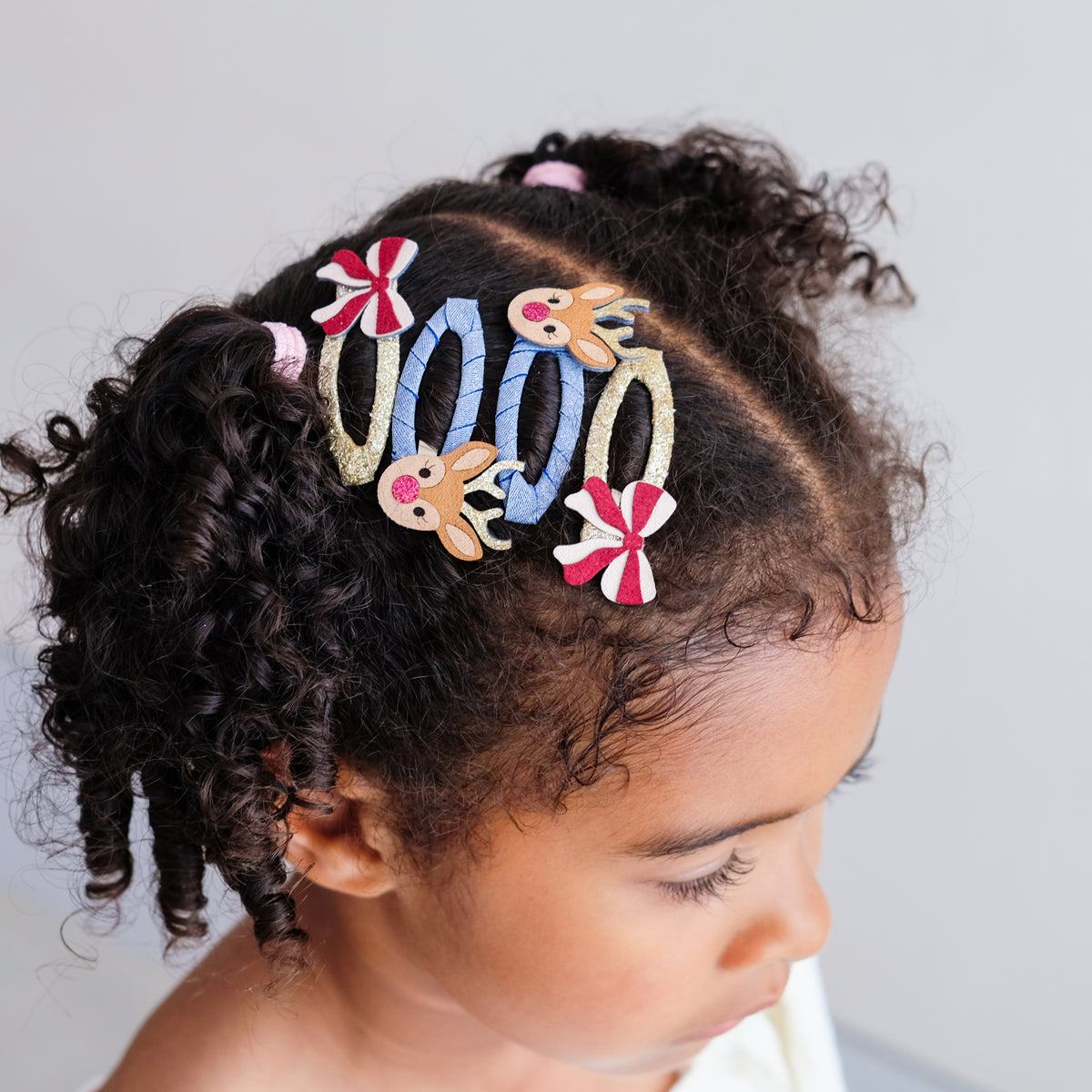 Mimi & Lula Rudolph Bow Hair Clips
