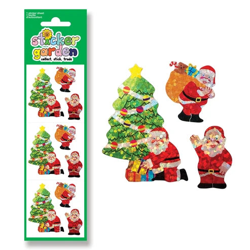 Sticker Garden Sparkle Jolly Ol' Santa Stickers