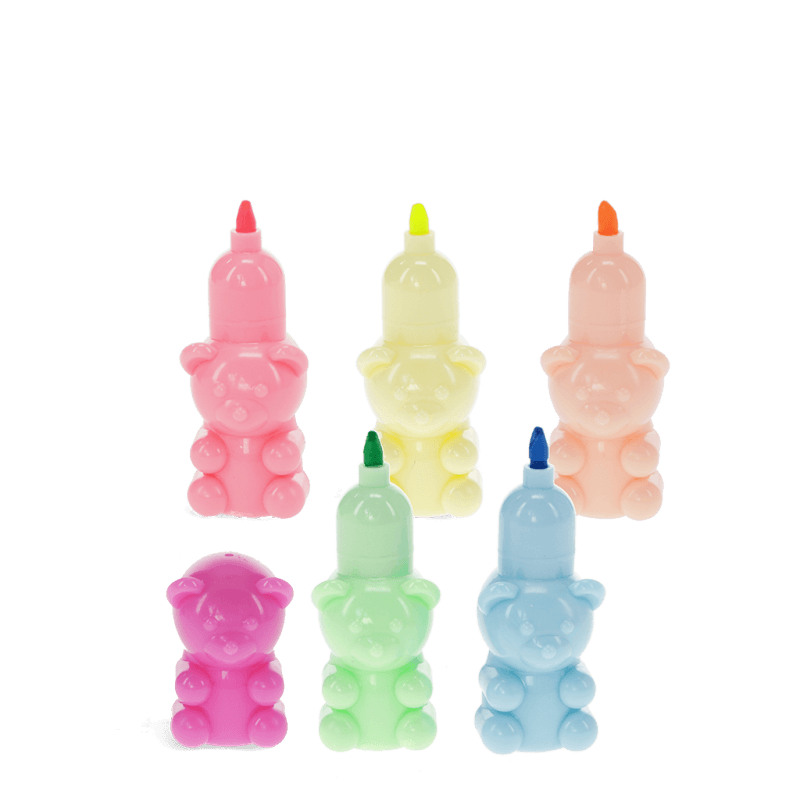 Rex London Stackable Highlighter Set: Teddy Bear