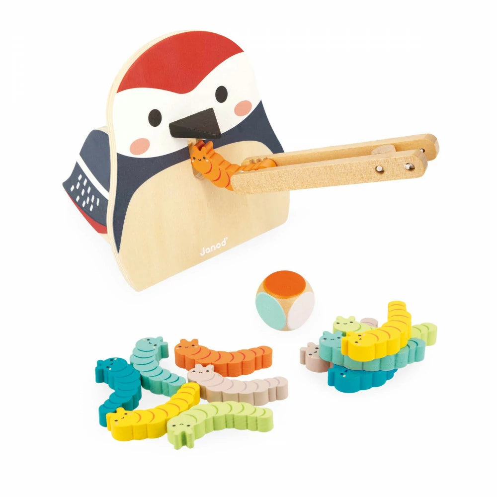 Janod Woodpecker and Caterpillars Game